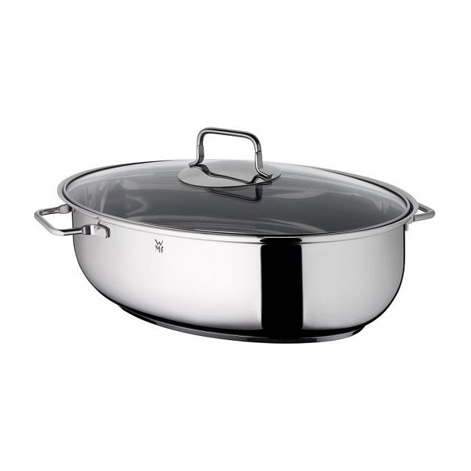 WMF 3201112122 Bräter Olla con Tapa y Termómetro de Acero Inoxidable para Inducción y Todo Tipo de Cocinas
