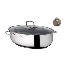 WMF 3201112122 Bräter Olla con Tapa y Termómetro de Acero Inoxidable para Inducción y Todo Tipo de Cocinas