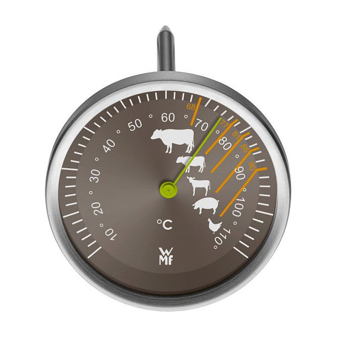 WMF 3201112122 Bräter Olla con Tapa y Termómetro de Acero Inoxidable para Inducción y Todo Tipo de Cocinas