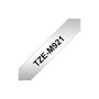 Brother Cinta TZe-M921 Laminada Metalizada Negro sobre Plata Mate 9mm x 8m