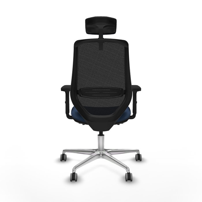 PIQUERAS Y CRESPO Silla de oficina Mardos con mecanismo Sincro/Traslack, Azul marino y Negro