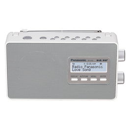 Panasonic RF-D10 Radio Portátil DAB/DAB+/FM, 2 W, Sintonización Automática, Ecualizador, Color Plateado, Funciona con 4 Pilas C