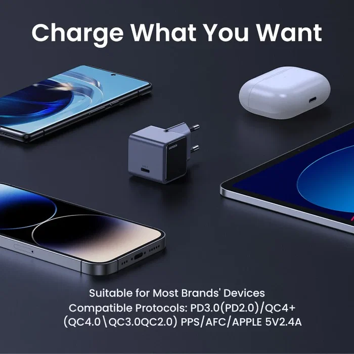 Ugreen Nexode S Cargador Rápido GaN 30W USB-C Gris