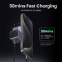 UGREEN 35041 Nexode S Cargador Rápido USB-C GaN de 30W para Teléfono Móvil, Batería Portátil, Teléfono Gris