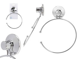 Berilo Toallero Acero Inoxidable Sencillo Ventosa 16 cm x 20 cm x 4 cm (Set de 12)