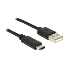 DeLOCK Cable USB 2.0 A - C Macho/Macho de 0.5 m (0,5 m) Negro, USB 2.0-A/USB 2.0-C, AWG 24/30, 480 Mbit/s, 3A, 3 mm