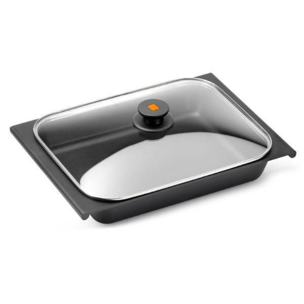 Bandeja para horno eficiente con tapa de cristal 41 x 29 cm Bandeja para horno eficiente con tapa de cristal 41 x 29 cm