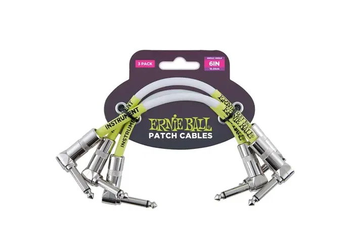 Ernieball Cable Interlink Jack a Jack AA Blanco 15.24 cm - Pack de 3 Cables Ernieball Cable Interlink Jack a Jack AA Blanco 15.24 cm - Pack de 3 Cables