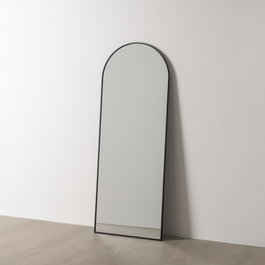 Espejo Negro Metal-Cristal Decoración 64 X 2 X 170 cm