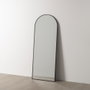 Espejo Negro Metal-Cristal Decoración 64 X 2 X 170 cm