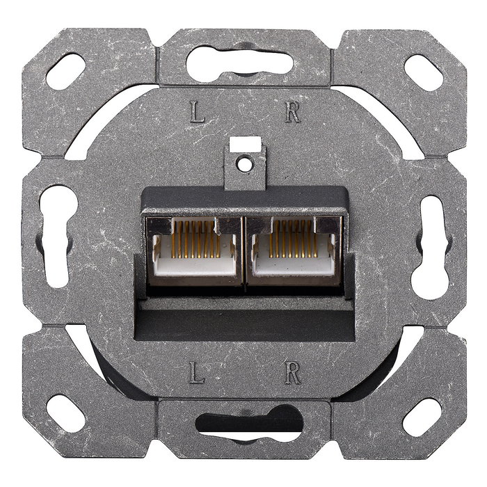 Digitus Toma de pared Cat6 2xRJ45 Apantallada Blanca