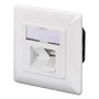 Digitus Toma de pared Cat6 2xRJ45 Apantallada Blanca