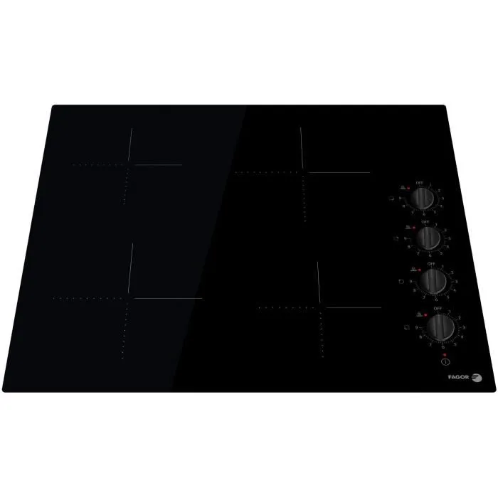 Fagor Placa Vitrocerámica FAVM3540 4 Fuegos Negro 56 cm x 49 cm Fagor Placa Vitrocerámica FAVM3540 4 Fuegos Negro 56 cm x 49 cm