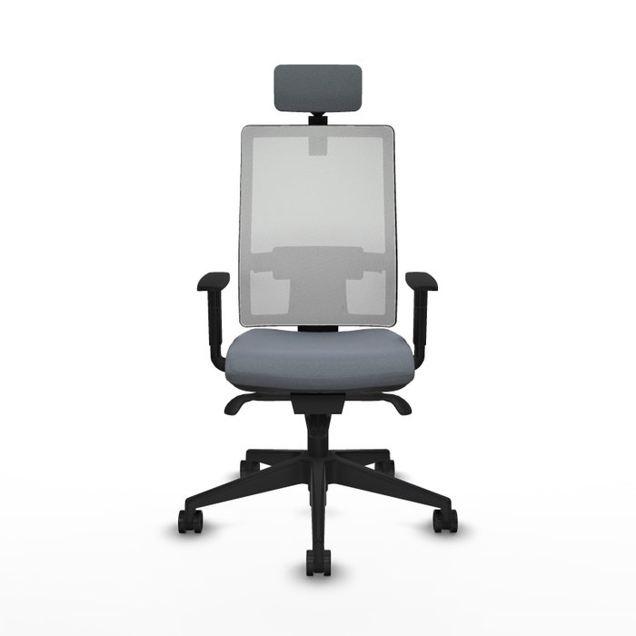 PIQUERAS Y CRESPO Silla de oficina Horna con mecanismo Sincro, Gris y Blanco PIQUERAS Y CRESPO Silla de oficina Horna con mecanismo Sincro, Gris y Blanco