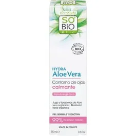 SO’BIO ETIC Contorno de Ojos Calmante con Bisabolol y Aloe Vera Bio 15ml - Certificado ECOCERT - Para Piel Sensible y Reactiva