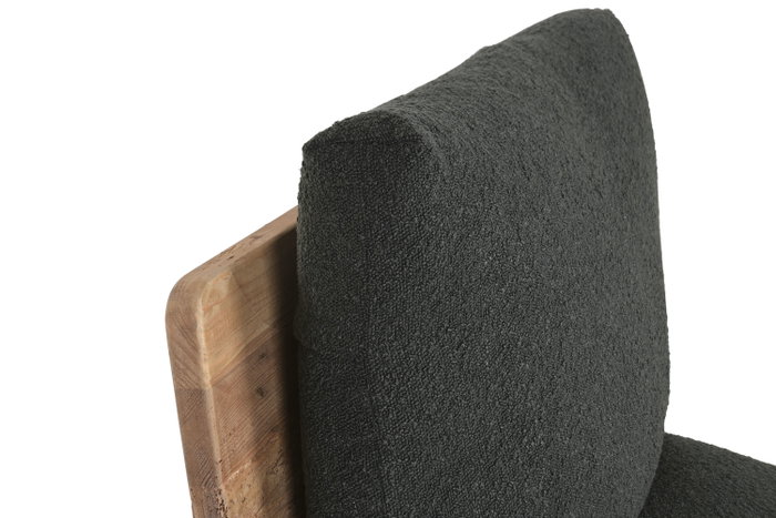 DKD Home Decor Sillón Balines Negro Natural 88 x 75 x 95 cm