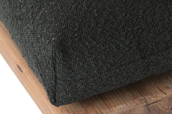 DKD Home Decor Sillón Balines Negro Natural 88 x 75 x 95 cm