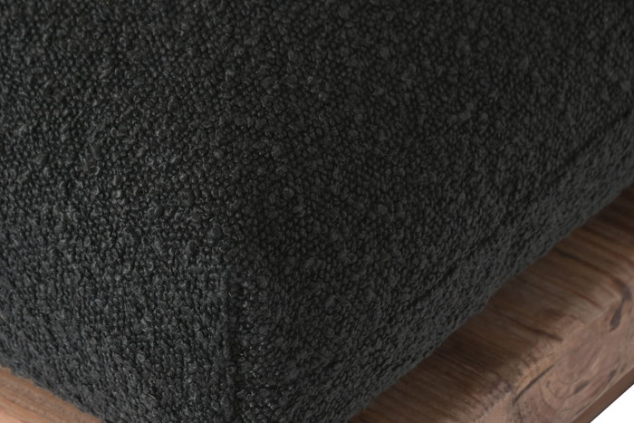 DKD Home Decor Sillón Balines Negro Natural 88 x 75 x 95 cm