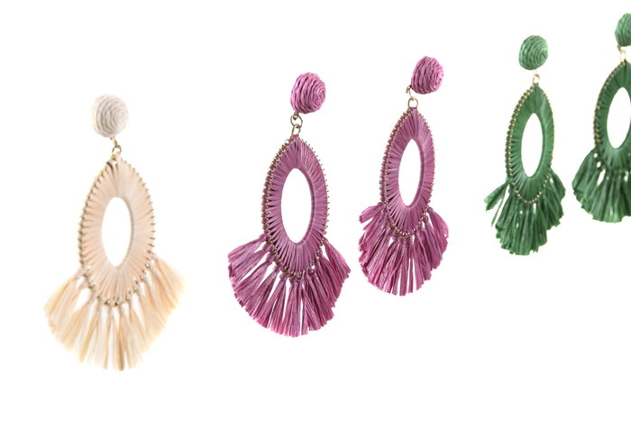 Pendientes Mediterraneo DKD Home Decor Natural Coral Set de 2 piezas en Rafia y Metal 8 x 7 x 0.5 cm Hecho a Mano Pendientes Mediterraneo DKD Home Decor Natural Coral Set de 2 piezas en Rafia y Metal 8 x 7 x 0.5 cm Hecho a Mano