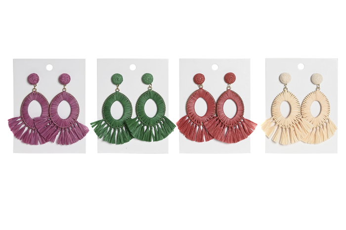 Pendientes Mediterraneo DKD Home Decor Natural Coral Set de 2 piezas en Rafia y Metal 8 x 7 x 0.5 cm Hecho a Mano Pendientes Mediterraneo DKD Home Decor Natural Coral Set de 2 piezas en Rafia y Metal 8 x 7 x 0.5 cm Hecho a Mano