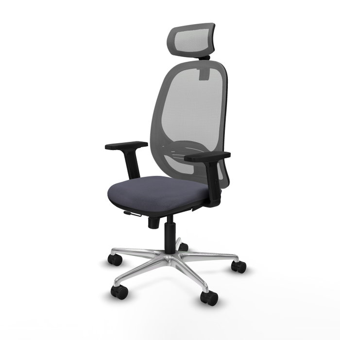 PIQUERAS Y CRESPO Silla de oficina Cilanco con mecanismo Sincro/Traslack, Gris