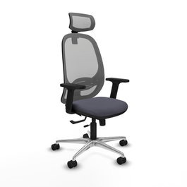 PIQUERAS Y CRESPO Silla de oficina Cilanco con mecanismo Sincro/Traslack, Gris