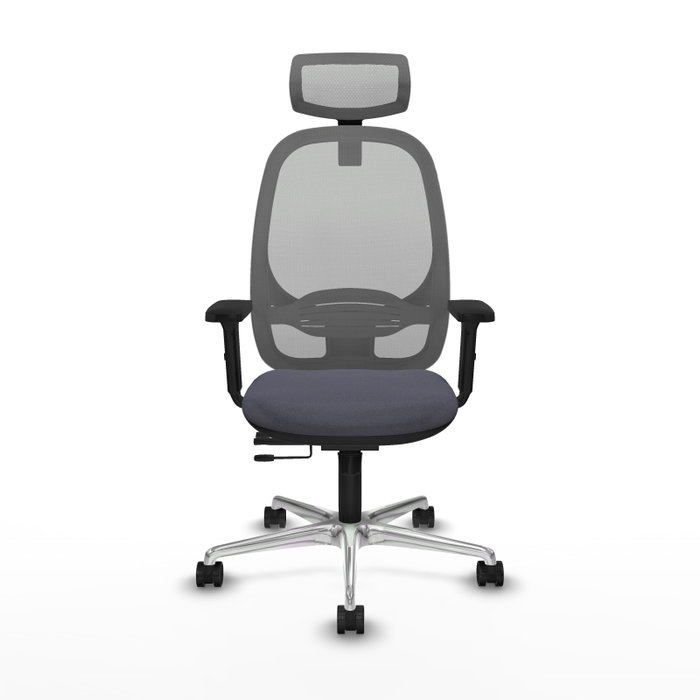 PIQUERAS Y CRESPO Silla de oficina Cilanco con mecanismo Sincro/Traslack, Gris