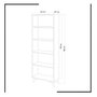 Hanah Home Estantería Moderna Blanca 50x162x25cm