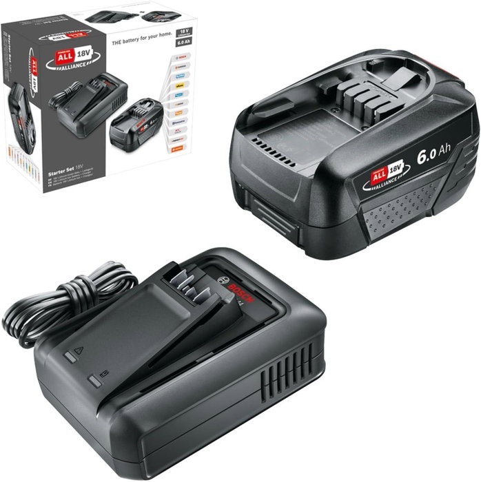 Bosch Starter Set 18 V con batería de 6,0 Ah y cargador AL 18-44