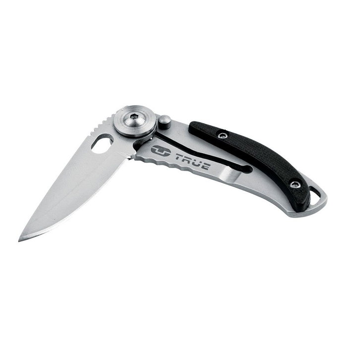 True Skeletonknife Navaja Pequeña Minimalista Plegable Diseño Plateado y Negro con Llavero True Skeletonknife Navaja Pequeña Minimalista Plegable Diseño Plateado y Negro con Llavero