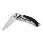 True Skeletonknife Navaja Pequeña Minimalista Plegable Diseño Plateado y Negro con Llavero