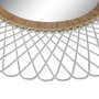 Versa Espejo Redondo Espiral Blanca, Marco de Bambú, 75 cm de Diámetro (2 Unidades)