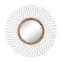 Versa Espejo Redondo Espiral Blanca, Marco de Bambú, 75 cm de Diámetro (2 Unidades)
