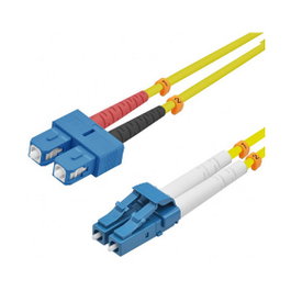 Helos Cable de fibra óptica OS2 Duplex LC/SC Amarillo 1,5m