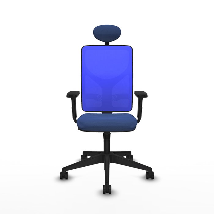 PIQUERAS Y CRESPO Silla de oficina Motilla con mecanismo Sincro, Azul marino y Azul