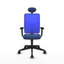 PIQUERAS Y CRESPO Silla de oficina Motilla con mecanismo Sincro, Azul marino y Azul