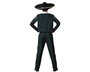 Disfraz de Mariachi Mexicano Negro para Hombre Adulto Talla XXL - Completo con Chaqueta, Camisa, Cinturón y Pantalón para Carnaval