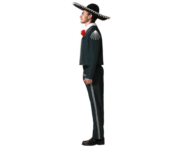 Disfraz de Mariachi Mexicano Negro para Hombre Adulto Talla XXL - Completo con Chaqueta, Camisa, Cinturón y Pantalón para Carnaval Disfraz de Mariachi Mexicano Negro para Hombre Adulto Talla XXL - Completo con Chaqueta, Camisa, Cinturón y Pantalón para Carnaval