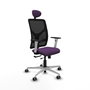 PIQUERAS Y CRESPO Silla de oficina Motilla con mecanismo Sincro/Traslack, morada y negra