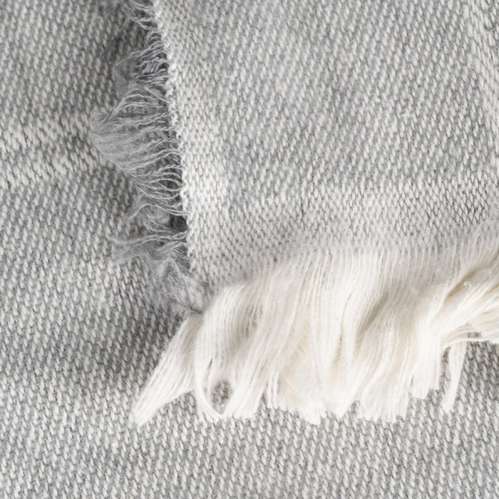 Colcha Cuadros Gris Perla Algodón 280 X 260 cm