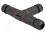 DeLOCK Conector de cable en forma de T para exteriores 5 Pin IP68 negro