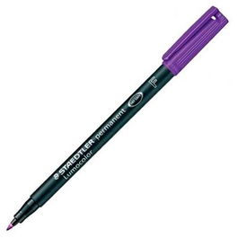 Staedtler Rotulador Permanente Lumocolor 318 F Violeta (Set de 10) (Set de 10)