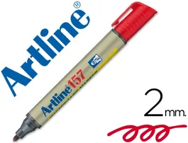 Rotulador Artline Pizarra Ek-157 Rojo Punta Redonda 2 mm 12 unidades