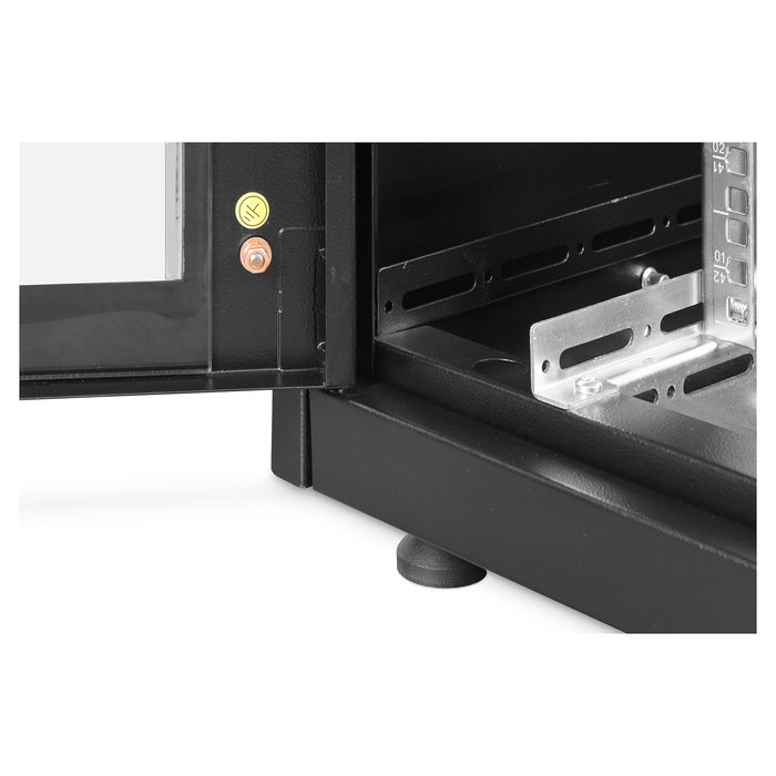 Digitus Netzwerkschrank Unique Light 42HE Armario Rack 42U 800x1000mm Negro, Independiente, 800kg, Bloqueo Teclado, Patas Ajustables, Gestión de Cables