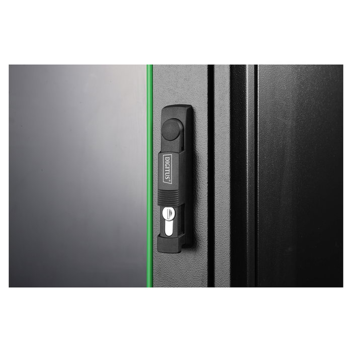 Digitus Netzwerkschrank Unique Light 42HE Armario Rack 42U 800x1000mm Negro, Independiente, 800kg, Bloqueo Teclado, Patas Ajustables, Gestión de Cables
