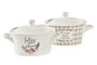 DKD Home Decor Tazón Porcelana New Bone Surtido de Colores 16,5x13x9 cm