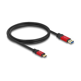 DeLOCK Cable USB 3.2 Gen 2 de USB Tipo-A a USB Type-C™ 1 m Rojo Metal