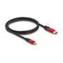 DeLOCK Cable USB Tipo-A a USB Tipo-C™ 1 m Rojo/Negro 10 Gbps