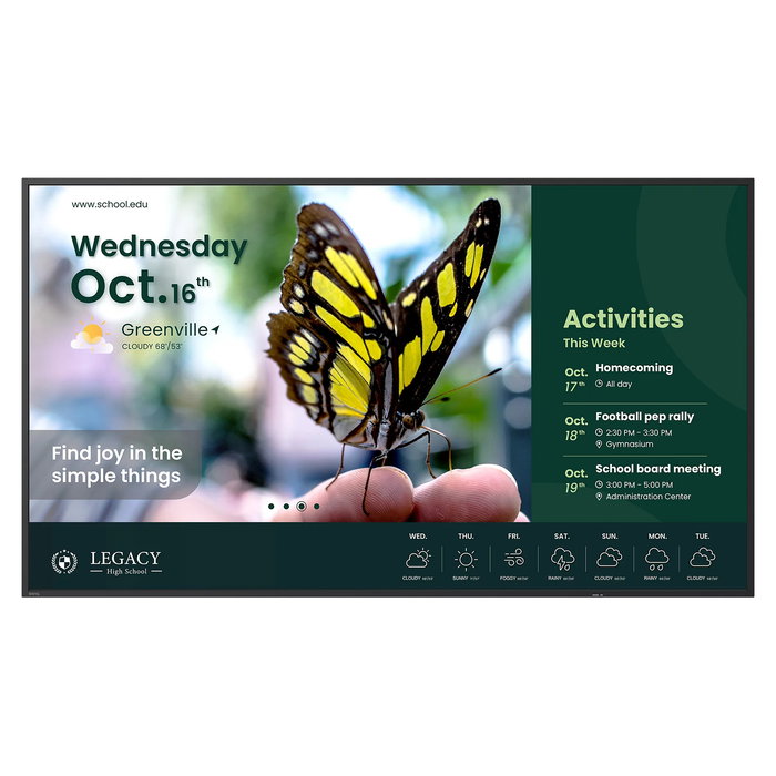 BenQ ST5504 55" Smart Signage Display Android 14, 4K Ultra HD 3840 x 2160, 350 nits, 2xHDMI, 4GB RAM, 32GB, Negro