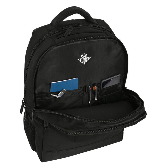 Safta Mochila para Portátil 15,6 Pulgadas Real Betis Balompié Premium Negra